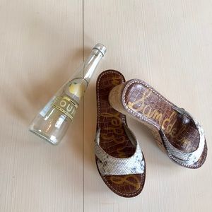 Sam Edelman Snakeskin Wedges, size 6